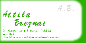 attila breznai business card